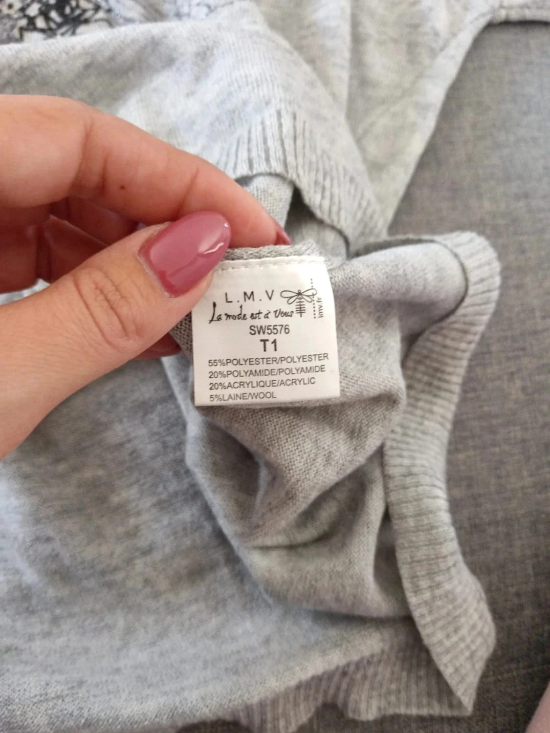 C26 pull gris LMV T1 – photo 4